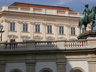 Sunday 9  April, 2006  Behind the Sacher hotel is the Albertina. It is a museum that houses one of the largest print collections in the world with  65,000 drawings, 1 million old master prints and more modern graphics works.