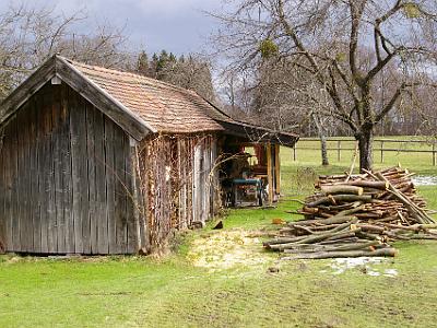 Friday 14 April, 2006  . . . and the woodshed was visible again.