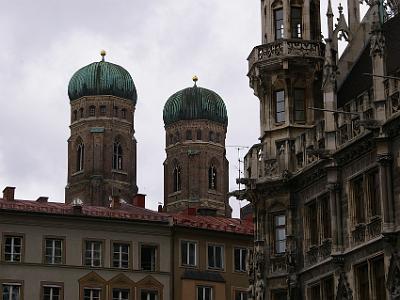 Friday 14 April, 2006  The south tower of the Frauenkirche (on the left) can be ascended and offers a panoramic view of the city and the Alps.