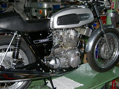 Wednesday 12  April, 2006   The Triumph Trident was Triumph's  first modern superbike and the last major motorcycle developed by the company. It was badge-engineered to be sold under both the Triumph and BSA marques. It's a 750cc triple.