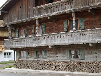 Friday 14 April, 2006  As we drive north to Munich, we stop briefly in Deining. This is a 500 year old house made of wood and is one of the few remaining all-wood structures left in Bavaria (according to Rolf).