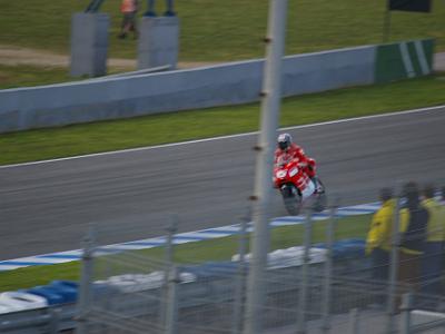 Saturday 25 March, 2006  Sete Gibernau on a factory Ducati. He retired with electronic shifting problems on the second lap.