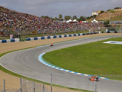 Saturday 25 March, 2006  Turn 9, Curva Angel Nito. The seats cost €80 each - cheap compared with Australian GP.  This part of the track is called the Grandstand Section.