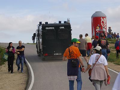 Saturday 25 March, 2006  The civil guard keeping order. This is one of three Police organisations in Andalusia, all of them armed.