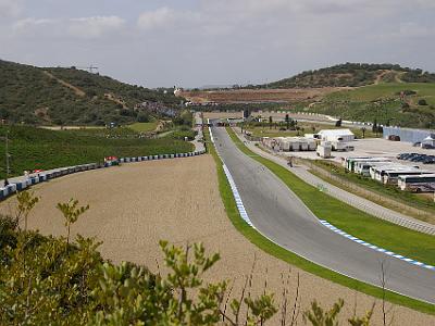 Saturday 25 March, 2006  At Curva Sito Pons, turn 5, looking down the back straight with the Dry Sac hairpin at the end. Imagine doing close to 300 kmh with a hairpin at the end..