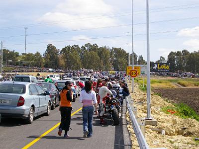 Saturday 25 March, 2006  We're now looking back towards the circuit. The cars are stopped with their engines off. They can't even do a U turn to go back home.