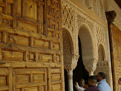 Sunday 2 April, 2006  Massive wooden doors lead through intricate columns and arches.