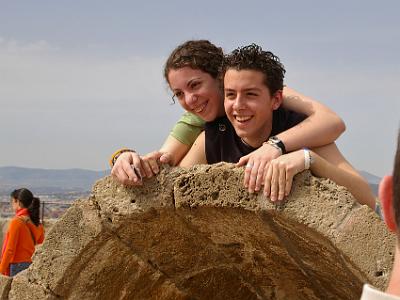 Sunday 2 April, 2006  These kids are on top of the entrance to the top of the tower.