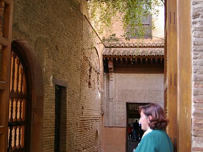 Sunday 2 April, 2006  Unlike King Carlos' grand palace entrance, the Nazaries palaces are entered through a modest door.