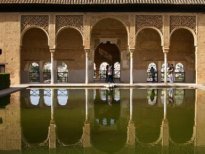 Sunday 2 April, 2006  The Ladies Tower (Torre de las Damas). This structure was originally called the Partal (portico) because of the portico formed by the five arches. Its decoration is the oldest of the Alhambra. The building was restored in 1924.