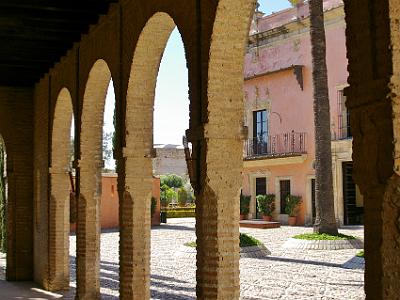 Wednesday 29 March, 2006  From the mezquita, across the Patio de Armas to the Villaviciencio Palace.