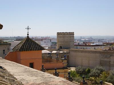 Wednesday 29 March, 2006  The octagonal tower was built by the Moors and is part of the original alcazar.