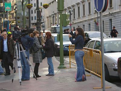 Wednesday 22 March, 2006  We were now in what appeared to be the Government sector. We think this was a news conference about a treaty that had been signed with a separatist movement.