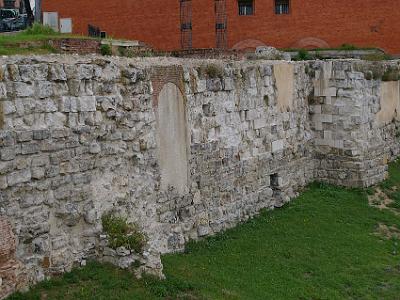 Thursday 6 April, 2006  This is part of the ancient Moorish wall that once surrounded Madrid. It dates from the 12th century.