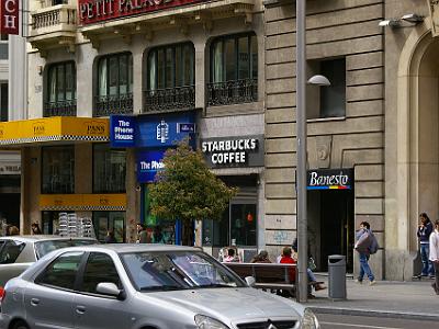 Friday 7 April, 2006  You can get a proper coffee in Madrid - but not here. Even the coffee in the railway stations was superb. We're at 30 Gran Via.