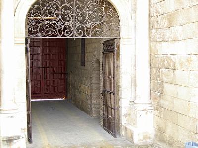 Thursday 23 March, 2006  The access gate through which successful bullfighters exit. The odds are heavily weighted against the bull so most are successful.