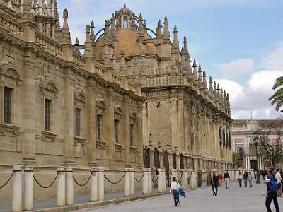 Thursday 23 March, 2006  This cathedral was built to demonstrate Seville's wealth as it had become a major trading centre in the years after the Reconquista (when the Catholic monarchs defeated the Muslims).