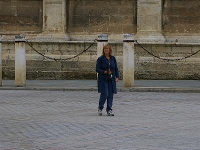 Thursday 23 March, 2006  My wonderful woman wandering the plaza.