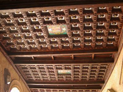 Friday 24 March, 2006  Impressive wooden ceiling decoration.