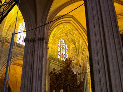 Monday 27 , 2006  We also cancelled our hotel reservation in Tarifa which meant no trip to Morocco which we also deemed to be too dangerous.  We then added a day in Jerez, Granada and Madrid. We're now inside the Cathedral.