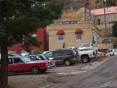 Friday 10 March, 2006  Ye old town hall. Note the Cadillac limo - how'd it get around the switchbacks?