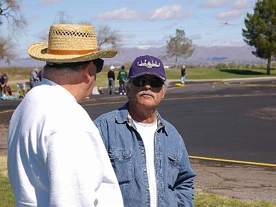 Sunday 12 March, 2006   Our dear friend Bob Whitely with Walt Mengis. We stayed with Bob and Jan for the week.