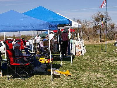 Tuesday 14 March, 2006  Many suppliers of hobby goods come to the VSC and set up tents.