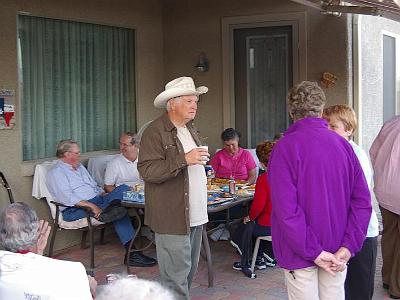 Tuesday 14 March, 2006  In the cowboy hat is Bob Emmett. He visited us in Australia.