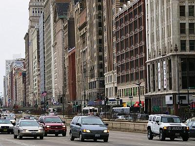 Monday 20 March, 2006  Looking south down Michigan Ave.