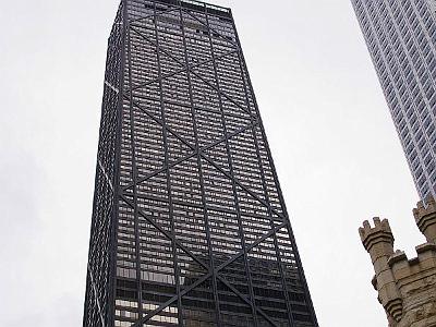 Monday 20 March, 2006  The 100 story John Hancock Center was built  in 1969. It is the third-tallest skyscraper in Chicago and the fifth-tallest in the United States, after the Sears Tower, the Empire State Building, the Bank of America Tower and the Aon Center.