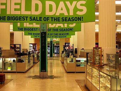 Monday 20 March, 2006  Inside Marshall Field's department store.