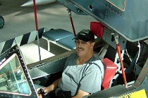 I sit in the cockpit of a real SR71, from aircraft serial number 64-17977. It was built in 1964 and suffered a spectacular crash in 1968. I can't imagine sitting in this plane, in a space suit, for 12 hours or more. It must have been even worse for the SRO sitting behind.